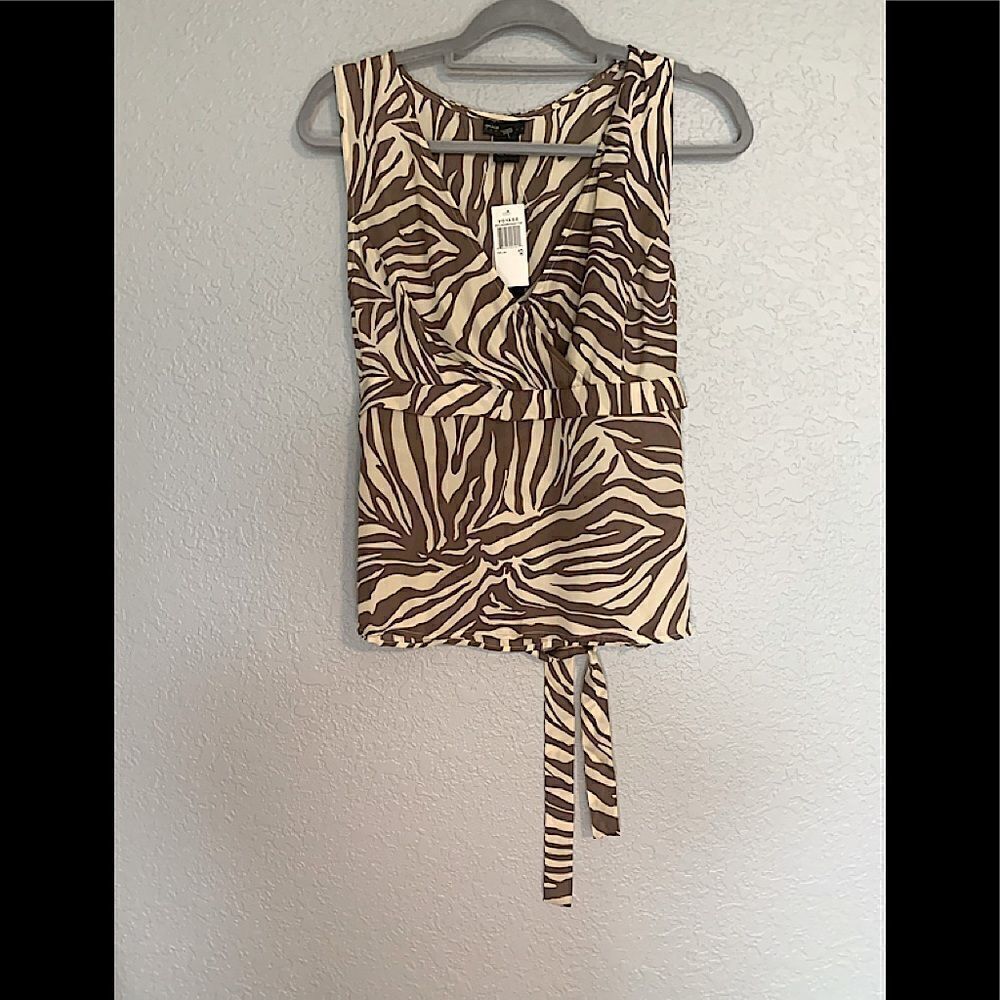 Grace Elements NWT silk animal print tank size 12